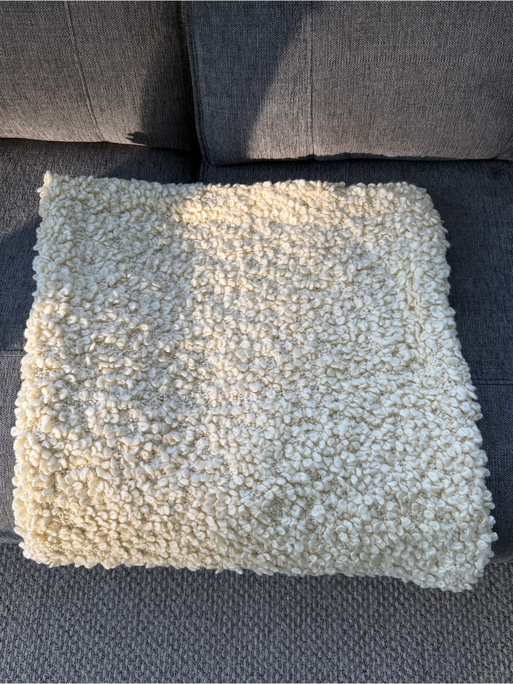 Loloi Clementine Boucle Pillow Cover 22x22 Ecru